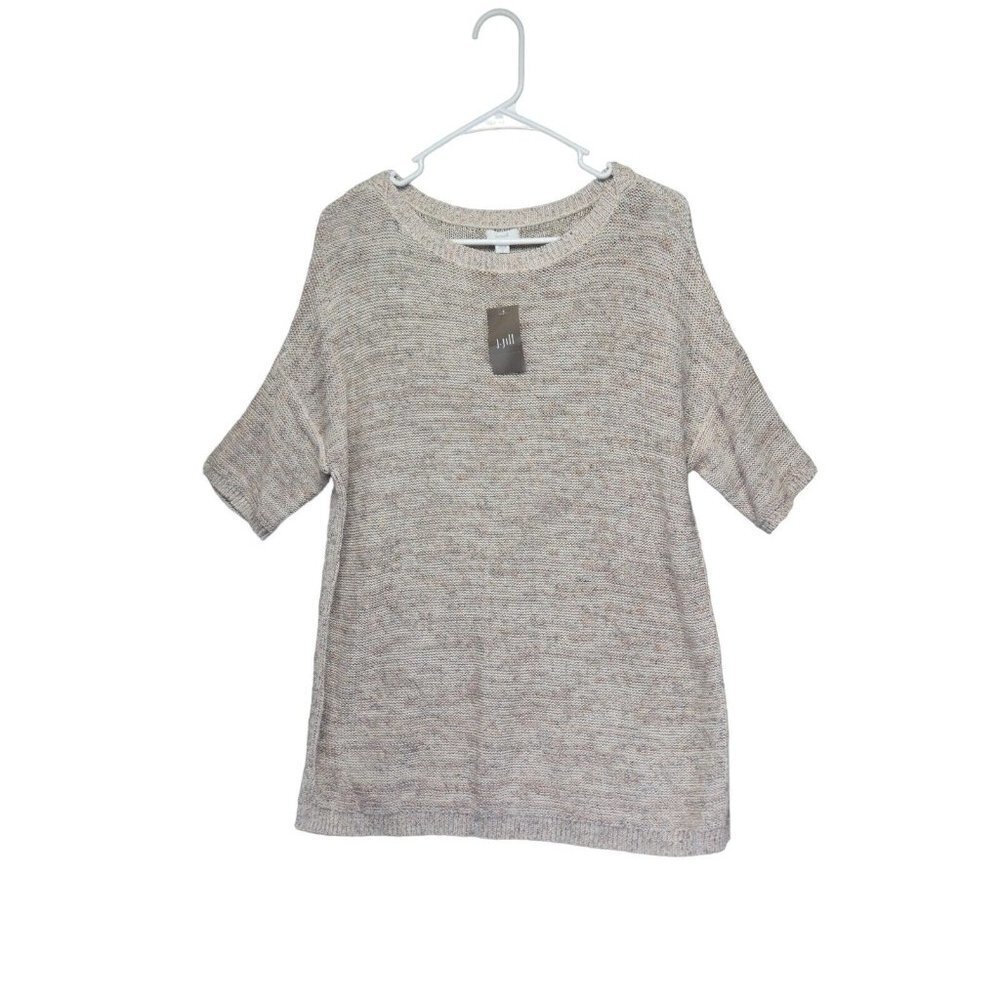 NWT J Jill Pure Jill Womens Short Sleeve Sweater Spring Linen‎ Blend Small New